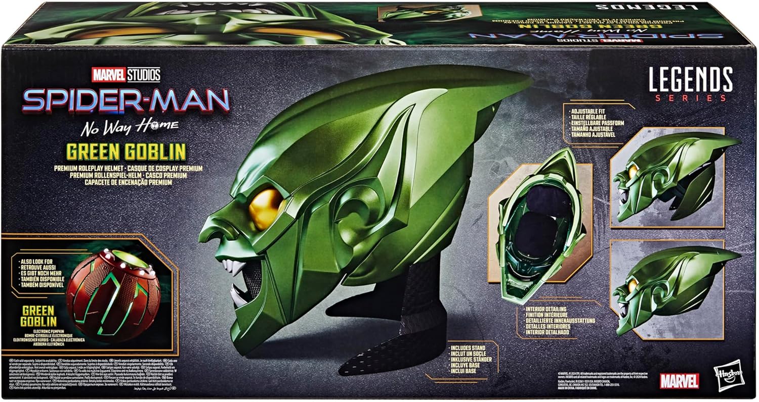 Marvel Legends Series Green Goblin Premium Roleplay Helmet, Spider-Man: No Way Home Adult Roleplay Gear - Image 7