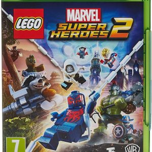 A wild mash-up of LEGO Marvel Super Heroes — Doctor Strange, Spider-Gwen, the Green Goblin — all popping against a crazy colourful backdrop.