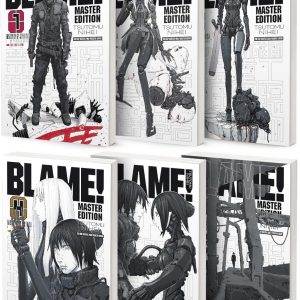 Cover art of "Blame! Manga Volume 2" showcases a lone character—futuristic vibe, shadows lurking—set against a gritty, dystopian backdrop. Dark tones, intense atmosphere. Feels like a wild ride into a chaotic world.