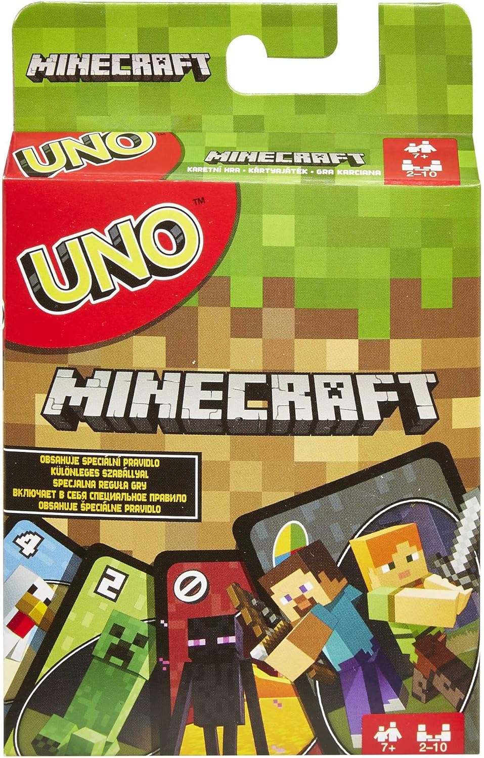 A vibrant spread of UNO Minecraft cards—each one bursting with iconic characters and graphics. They’re fanned out against a crisp white backdrop, ready to unleash some serious fun!