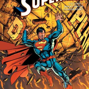 Superman figure from the New 52 collection—caught mid-flight, like he’s about to swoop in and save the day. Decked out in that classic blue and red suit, with the unmistakable 'S' blazing across his chest. Just look at the energy, the movement! Who wouldn’t want this on their shelf?