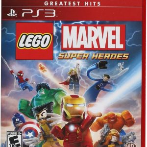 The Marvel LEGO Superheroes 3 game box – bursting with vivid colours, showcasing iconic characters like Spider-Man, Iron Man, and others. Action-packed scenes leap from the glossy cover, set against an eye-catching backdrop. It's a visual treat, for sure!