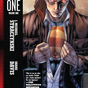 Hardcover of "Superman: Earth One" – it’s got this striking cover, right? Superman mid-flight, muscles flexed, city skyline looming behind him. Makes you wanna grab it off the shelf, dive in.