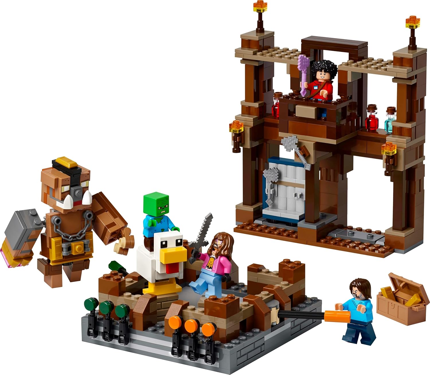 LEGO Minecraft Woodland Mansion Fighting Ring—this set bursts with colourful characters! You get a detailed mansion front, and oh, that fighting ring? It’s functional, so you can really dive into the action! Perfect for sparking creativity and all kinds of play.