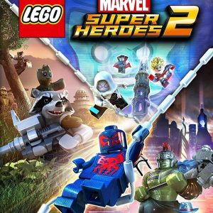 A Nintendo Switch game case for LEGO Marvel Super Heroes 2, bursting with eye-popping artwork—Marvel characters galore, ready to jump off the cover. It's a feast for the eyes!