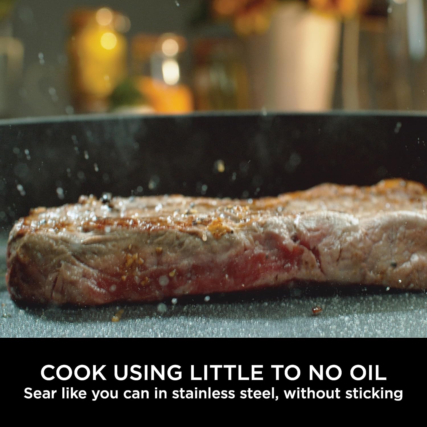 Ninja ZEROSTICK Stackable Cookware 5-Piece Pan Set, Non-Stick, 3 Saucepans with Oven-Safe Glass Lids & 2 Frying Pans, Long Lasting Hard Anodised Aluminium, Grey, C55000UK - Image 7