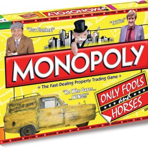 Only Fools and Horses Monopoly box—it's got this bright, quirky artwork. You can spot all the classic characters from the beloved TV show. Perfect for fans or anyone who just loves a good laugh.