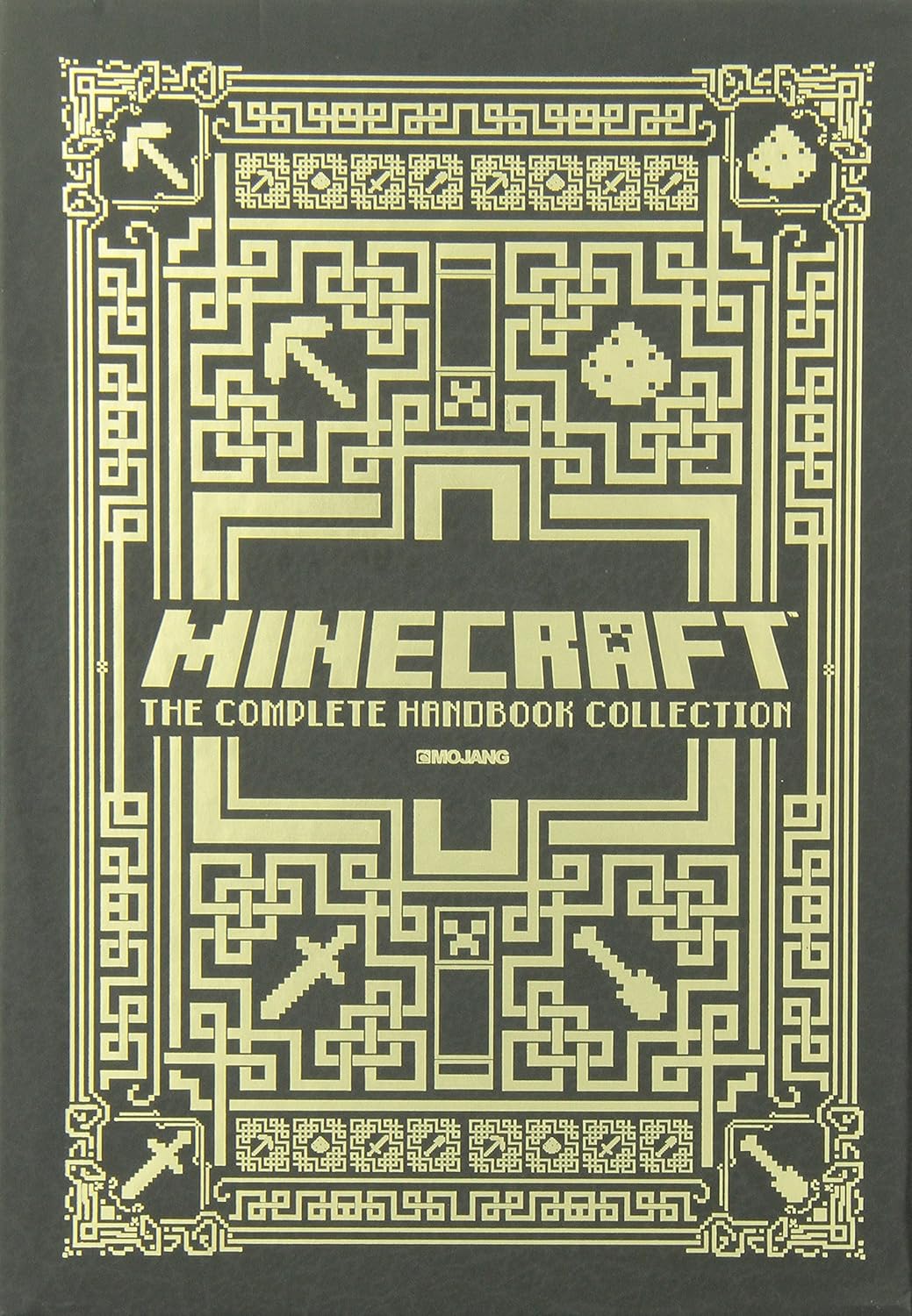 A lively Minecraft Handbook—check out the epic cover packed with classic characters and block designs. It's bursting with colour, and just screams adventure! Perfect for every fan.