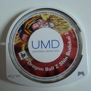 Epic artwork of Goku and pals from Dragon Ball Z: Budokai 2 on PSP—it's like a burst of energy, capturing that intense action vibe. Bright colours, dynamic poses—totally eye-catching!