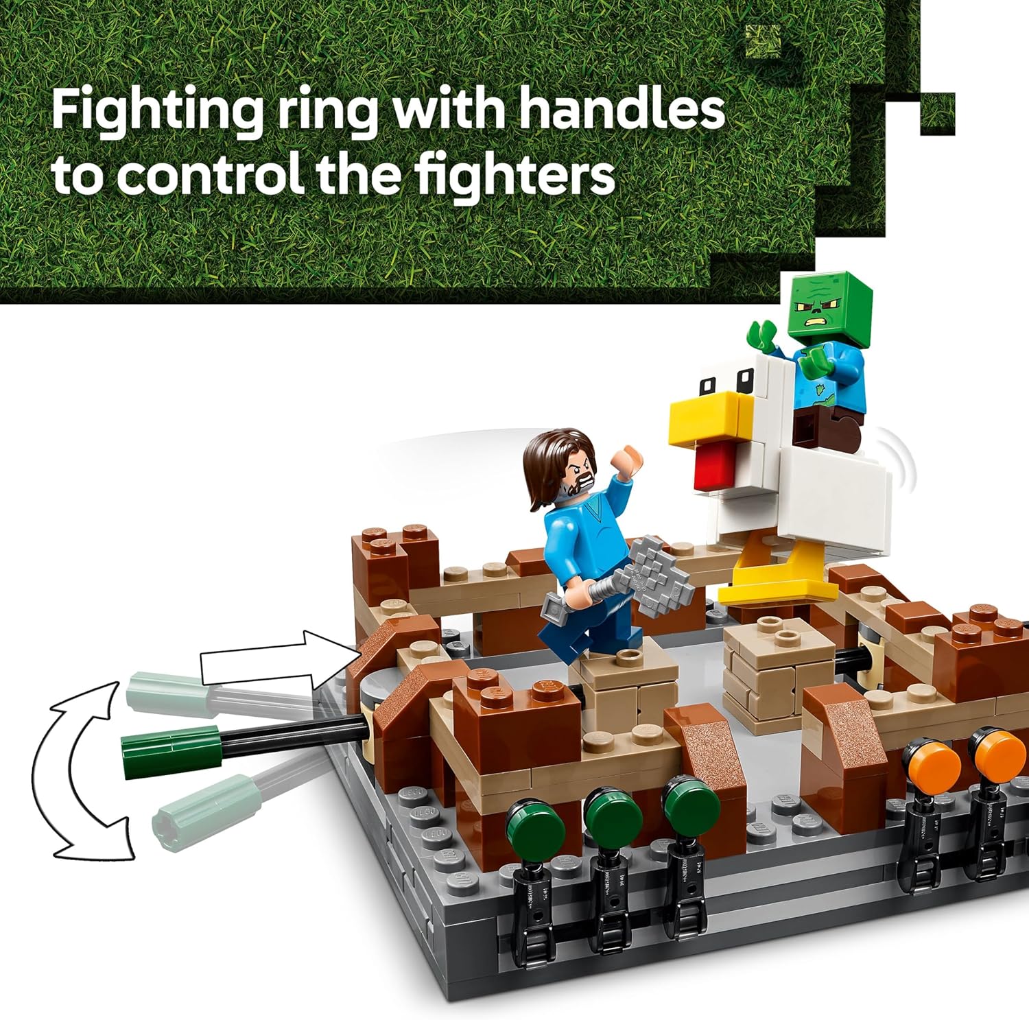 LEGO Minecraft Woodland Mansion Fighting Ring - Interactive Building Toy - incl. a Baby Zombie, Steve, Garret & Henry Minifigures - Movie Set for 10+ Year Old Boys, Girls & Gaming Fans - 21272 - Image 5