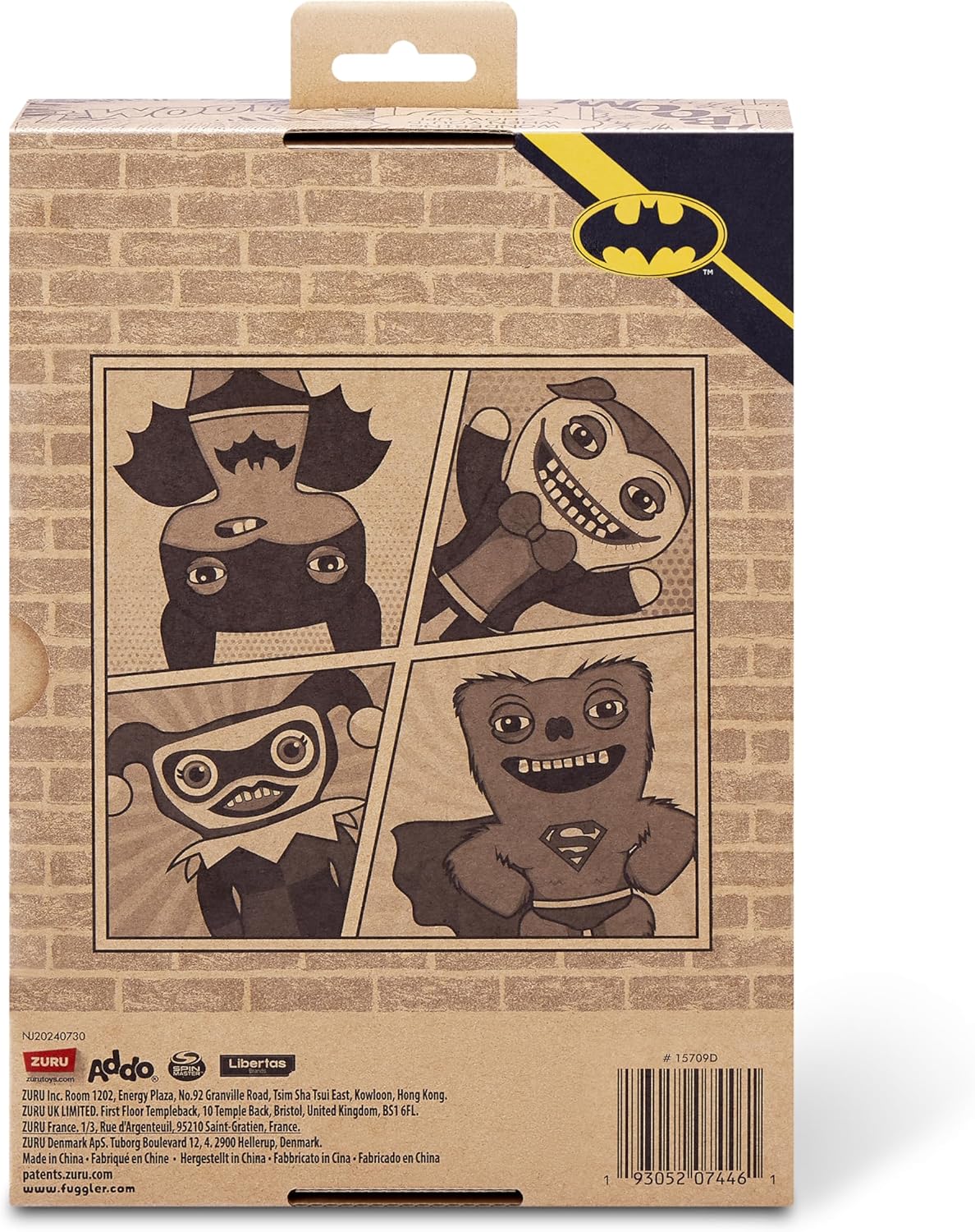 Fuggler x DC 9-inch by ZURU, Funny Ugly Monster Plush Toy, Soft Superhero Doll Plushies for Kids and Adults (Batman) - Image 7