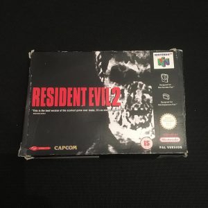 The box art for Resident Evil 2 on Nintendo 64—a wild mash-up of Leon and Claire, right? Dark and moody vibes all around—really captures the terror. You can almost feel the suspense creeping in. Classic characters, iconic looks—just staring into the abyss.