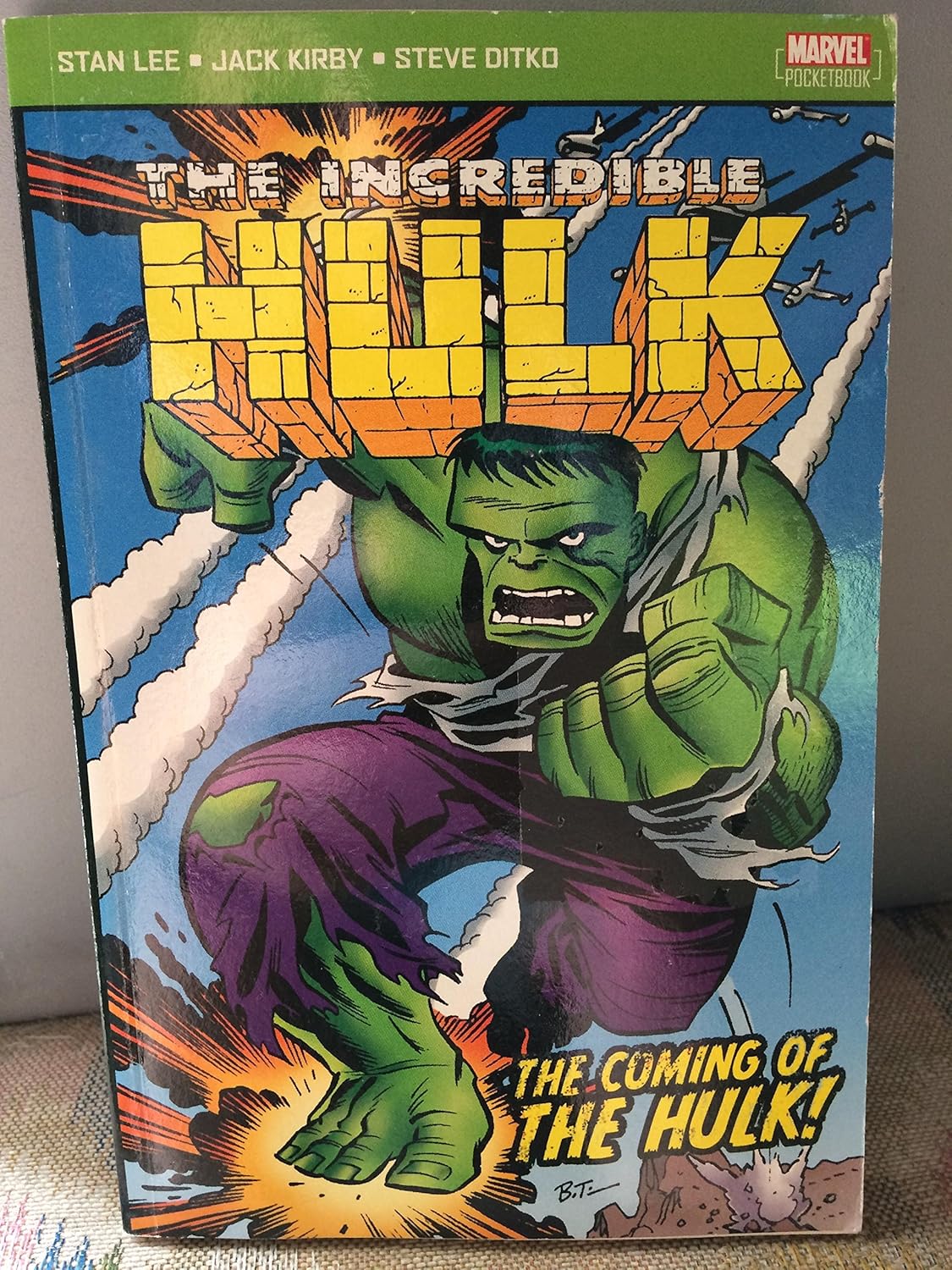Epic Hulk comic cover—he's flexing, muscles bulging, ready to unleash chaos! The background's a riot of colour, almost makes you feel the energy leaping off the page. Can you even?