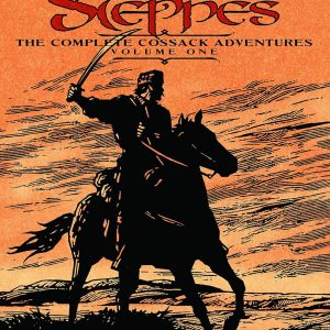 The cover of "Wolf of the Steppes" shows a lone wolf—majestic and a bit haunting—set against a backdrop of rugged mountains. Twilight casts a moody glow, emphasizing the beast's wild spirit and the mystery of the untamed land. Perfect for anyone enchanted by the call of the wild.